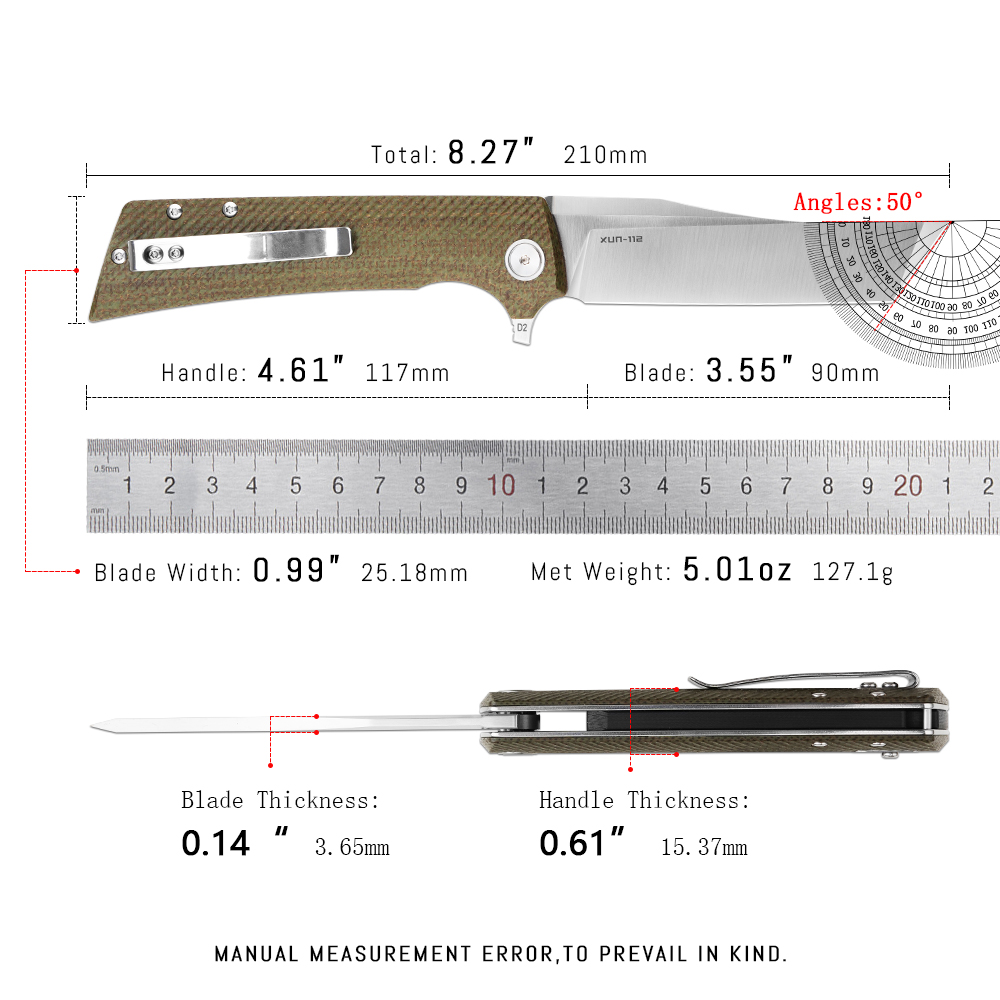 Shooziz XUN112 EDC Folding Kni - Edc Carry For Men บทวิจารณ์และราคา