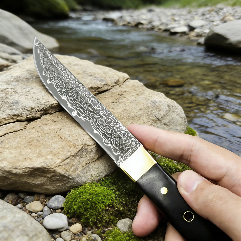 High Hardness Damascus Blade E - Edc Pocket Carry Fixed Blade บทวิจารณ์และราคา