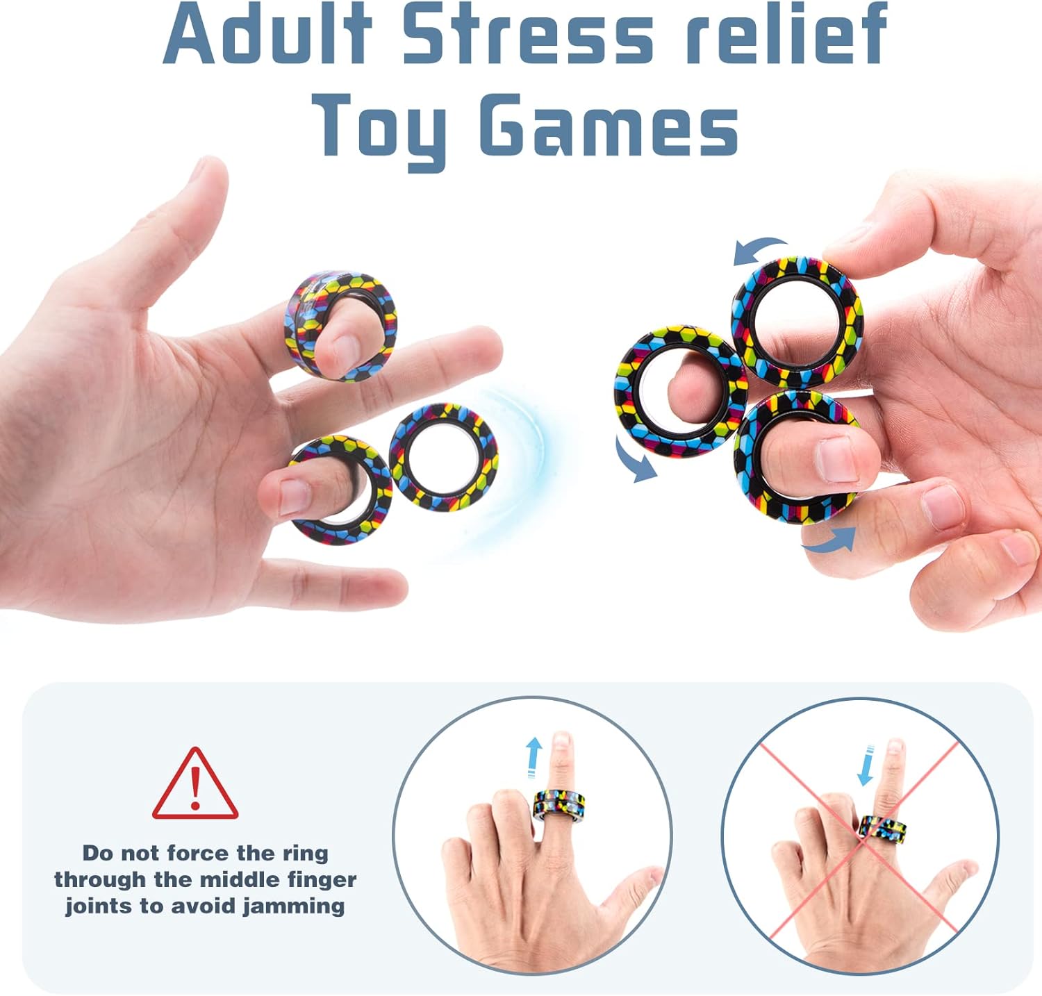 Magnetic Rings Fidget Toy Set  - Fidget Spinner Bearing บทวิจารณ์และราคา