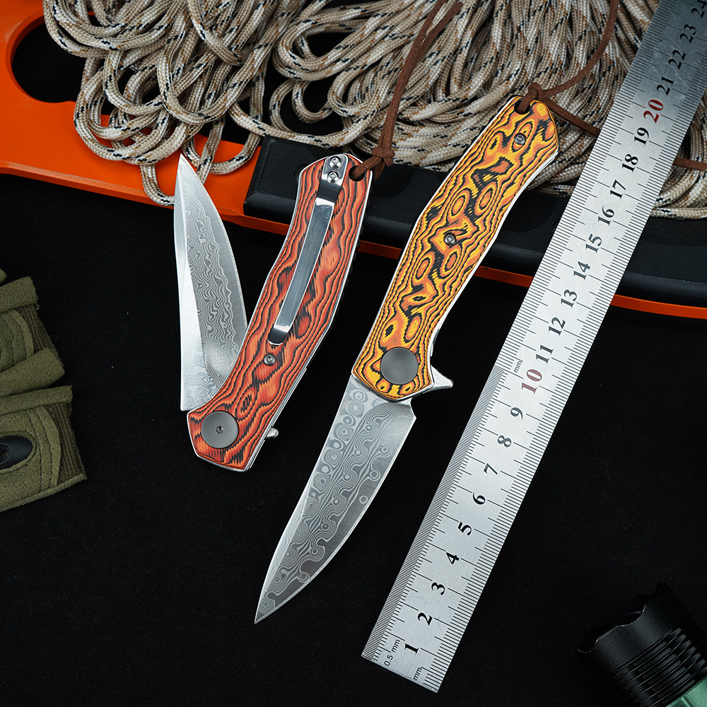 KS 4020 Damascus Knife Portabl - Edc Carry For Men บทวิจารณ์และราคา