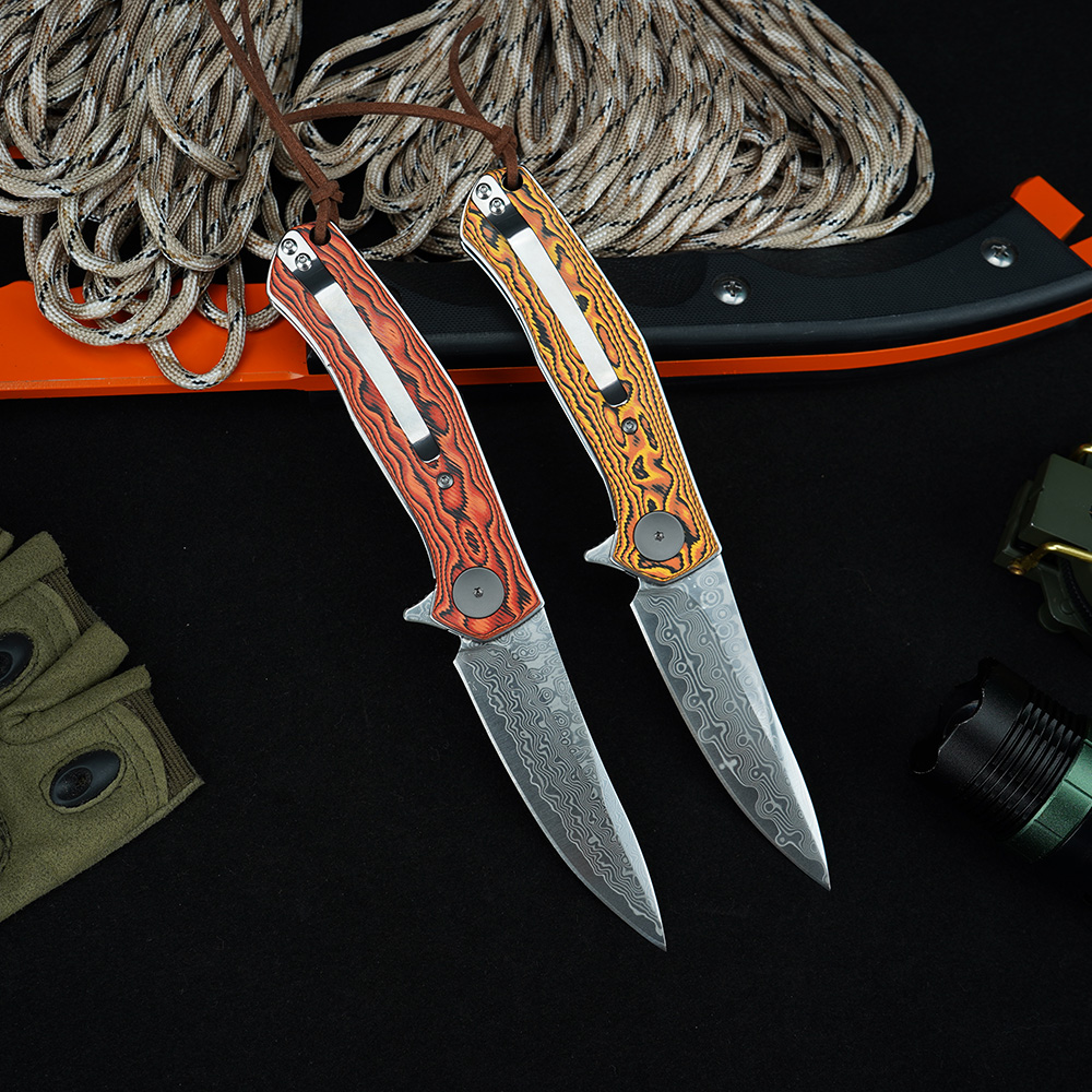 KS 4020 Damascus Knife Portabl - Edc Carry For Men บทวิจารณ์และราคา
