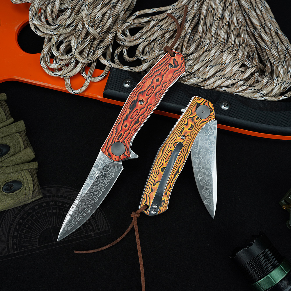 KS 4020 Damascus Knife Portabl - Edc Carry For Men บทวิจารณ์และราคา