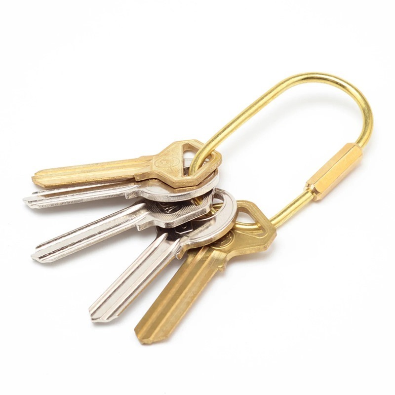 Solid Brass Anti-Lost Keychain - Edc Car Carry บทวิจารณ์และราคา