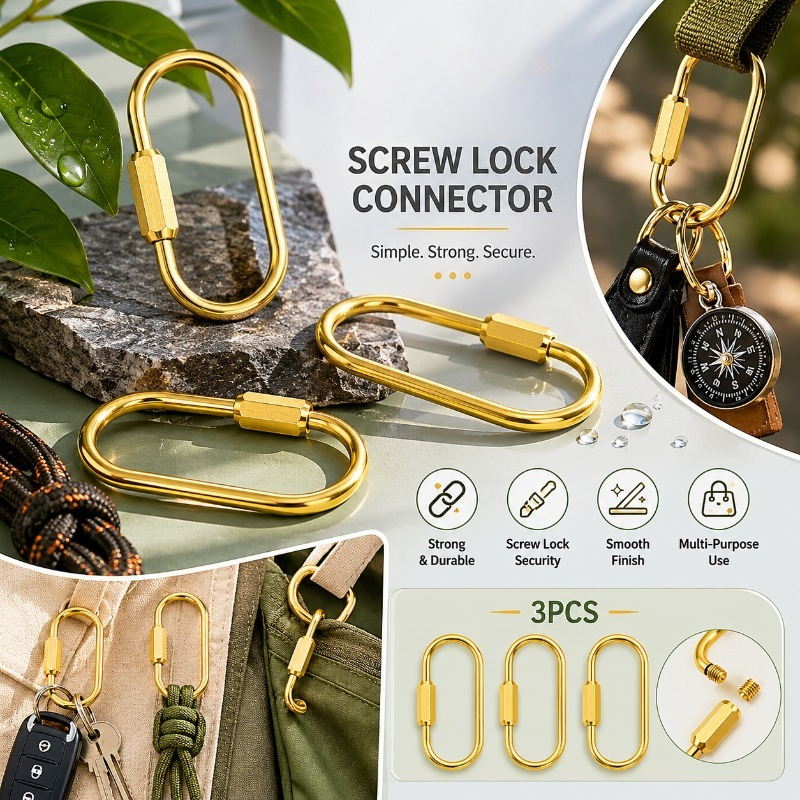 Pure Copper Oval Screw Lock Ke - Edc Car Carry บทวิจารณ์และราคา