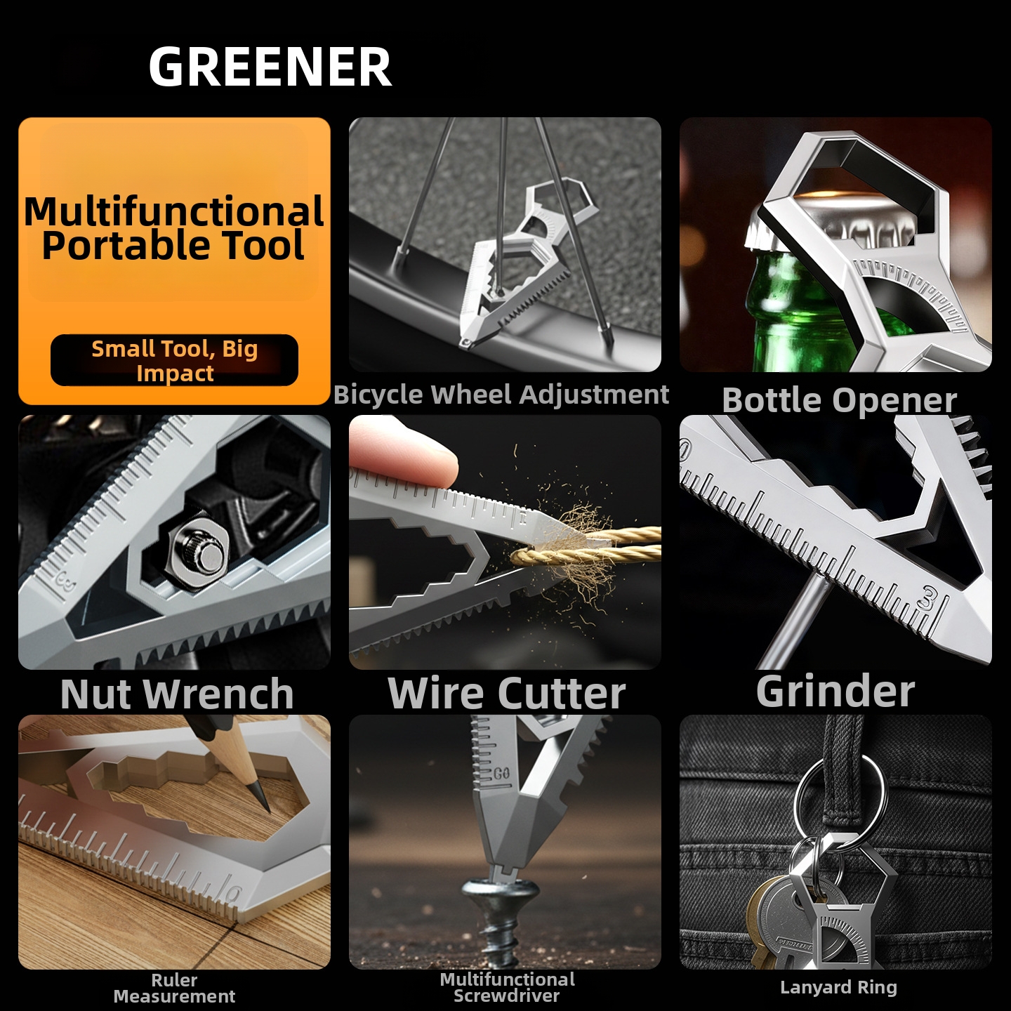 GREENER EDC Keychain Multi Too - Appendix Carry Edc บทวิจารณ์และราคา