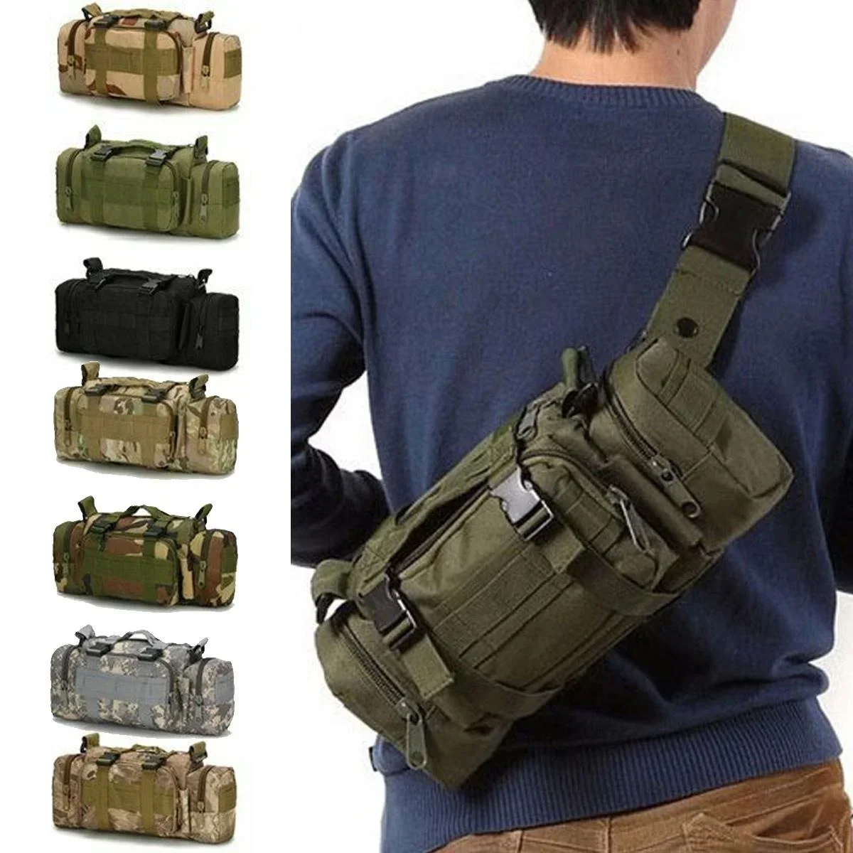 Duffel Waist Bag Molle Waterpr - Edc Carry For Men บทวิจารณ์และราคา