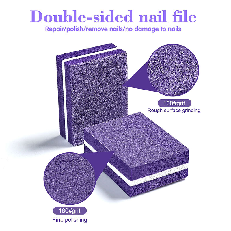 10/50pcs Mini Nails Art Buffer - Nail File Titanium บทวิจารณ์และราคา