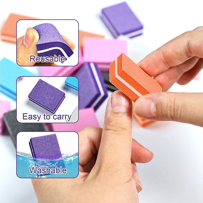 10/50pcs Mini Nails Art Buffer - Nail File Titanium บทวิจารณ์และราคา