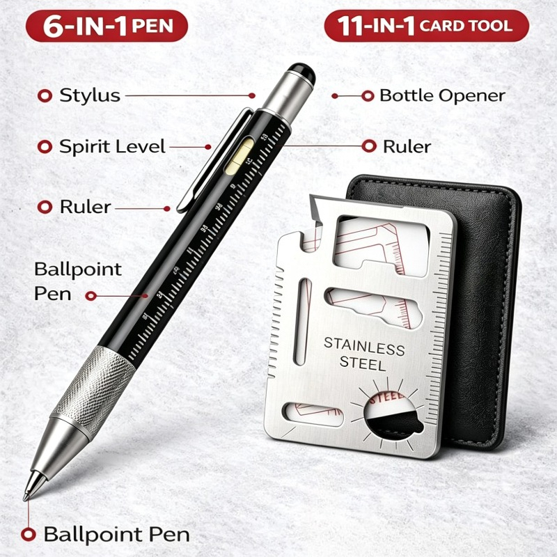 Men Gifts 6-in-1 Multitool Pen - Edc Carry For Men บทวิจารณ์และราคา
