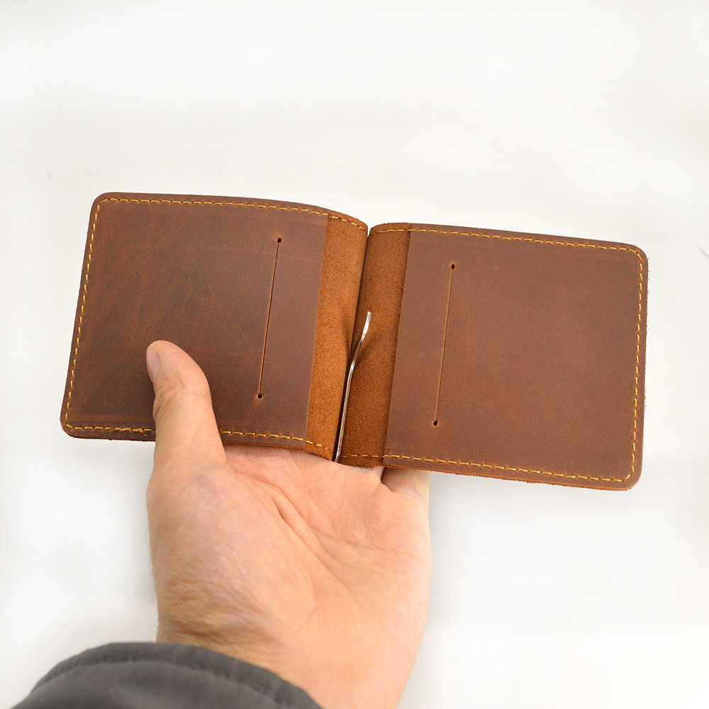 Handmade Genuine Leather Money - Money Clip Magnetic บทวิจารณ์และราคา