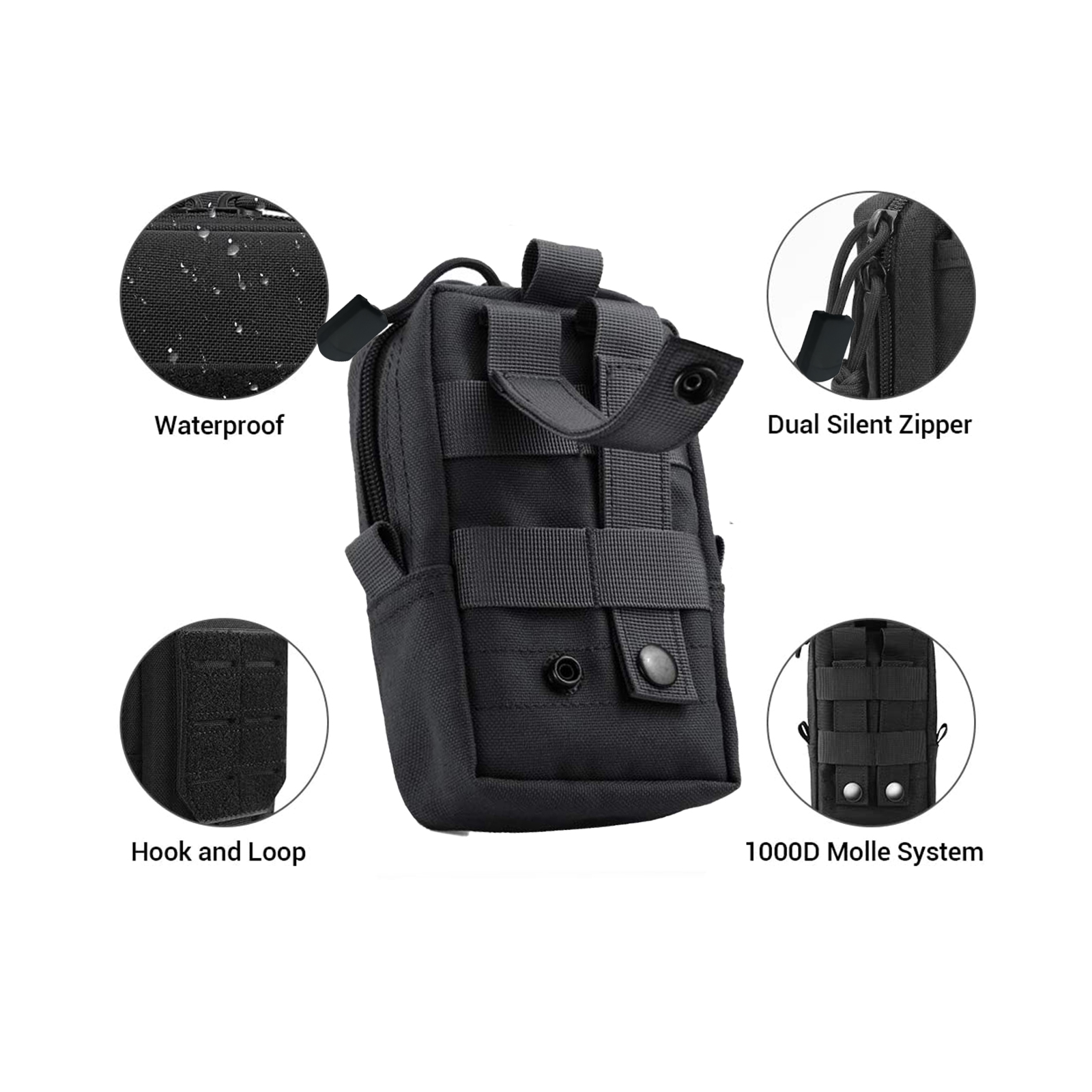 Tactical Molle Pouch Waist Bag - Edc Carry Bag บทวิจารณ์และราคา