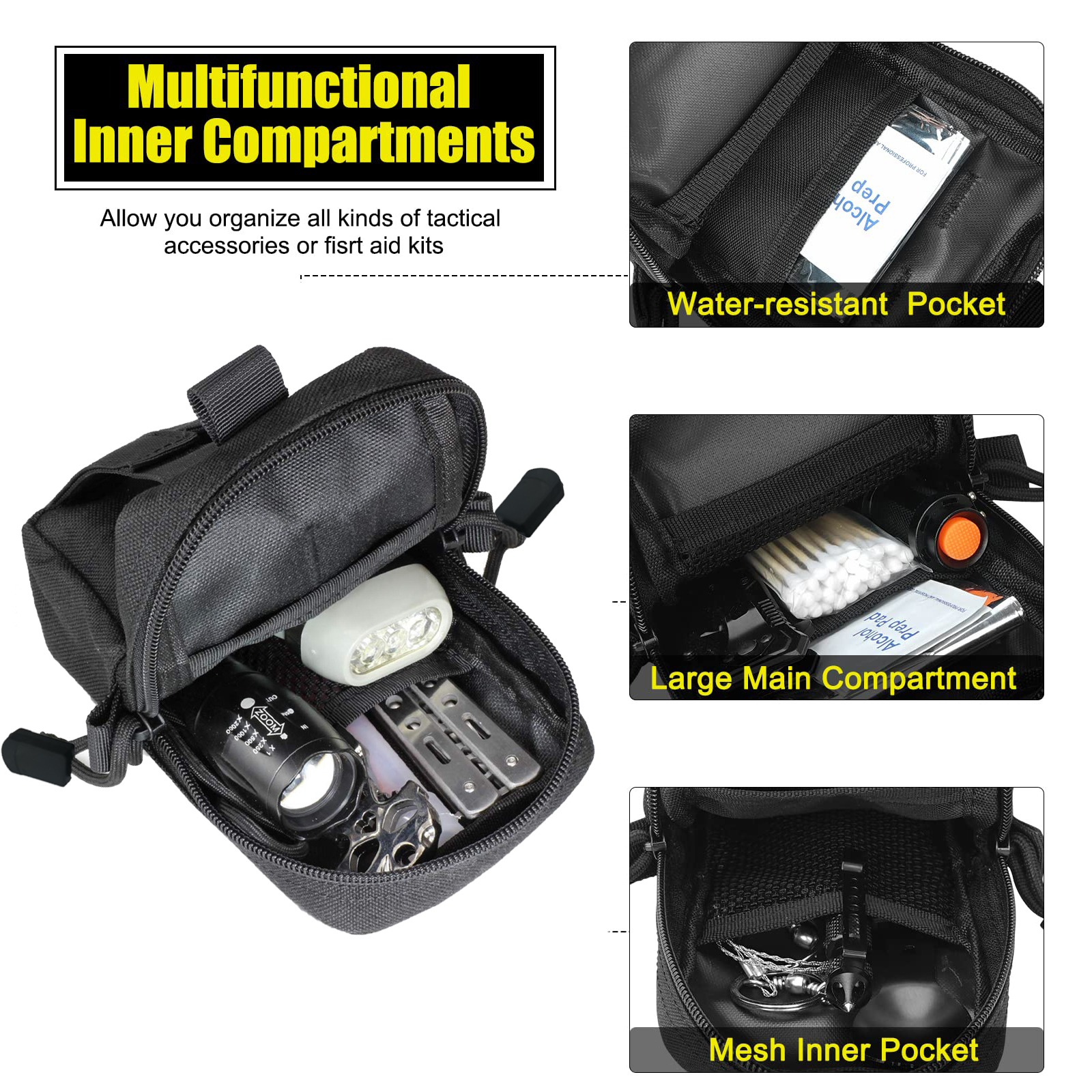 Tactical Molle Pouch Waist Bag - Edc Carry Bag บทวิจารณ์และราคา