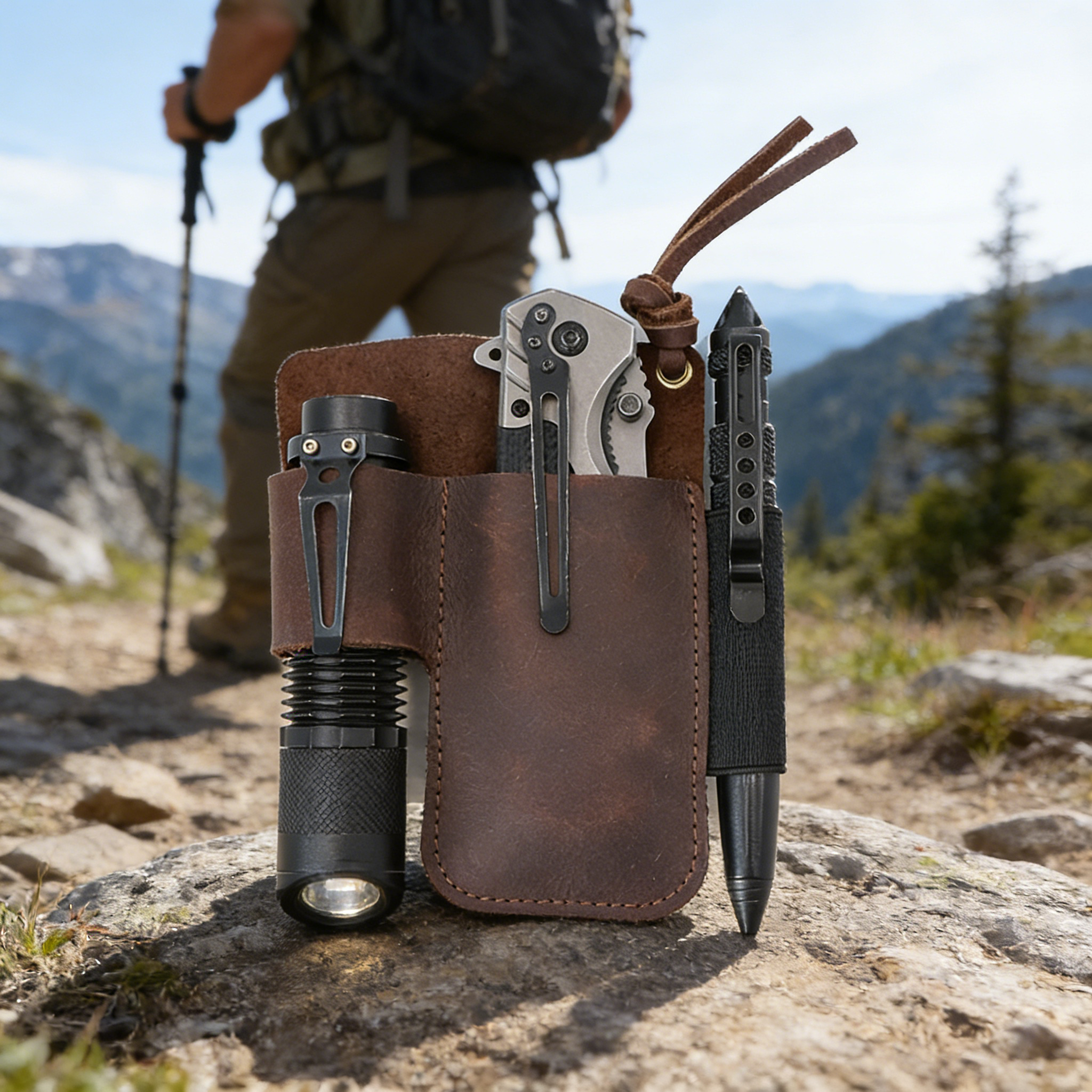 EDC Leather Flashlight Tool Ho - Edc Carry Belt บทวิจารณ์และราคา
