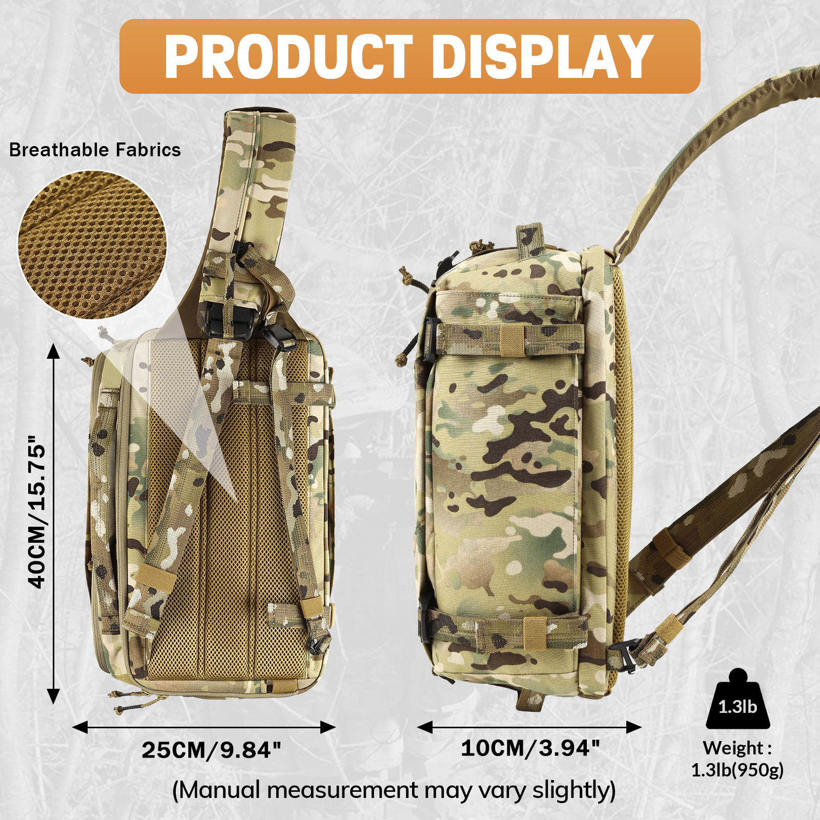 VOTAGOO 13L Tactical Sling Bag - Edc Carry For Men บทวิจารณ์และราคา