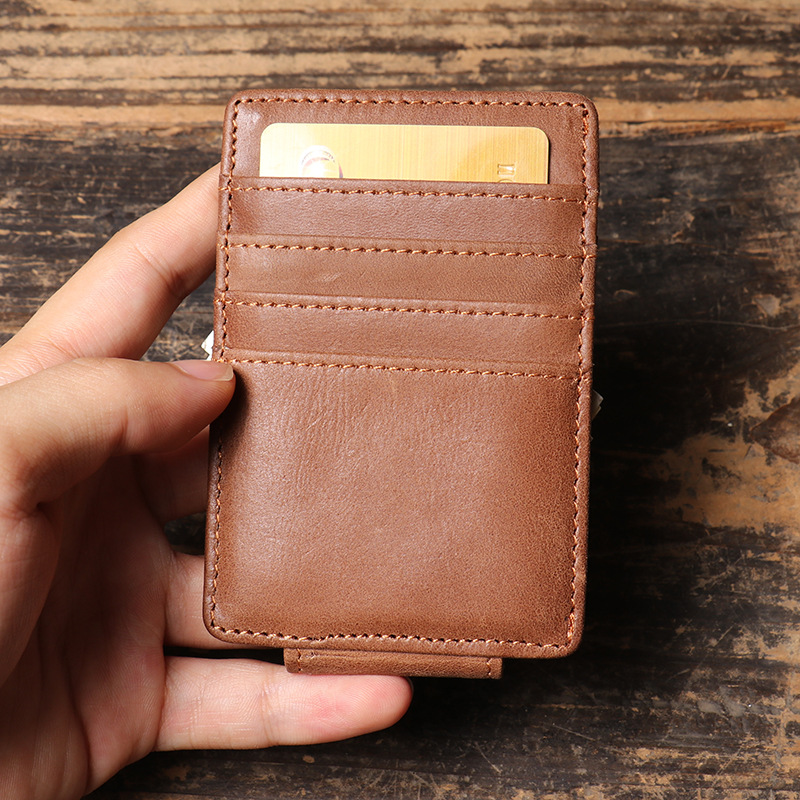 Men Slim Money Clip Wallet Lea - Money Clip Magnetic บทวิจารณ์และราคา