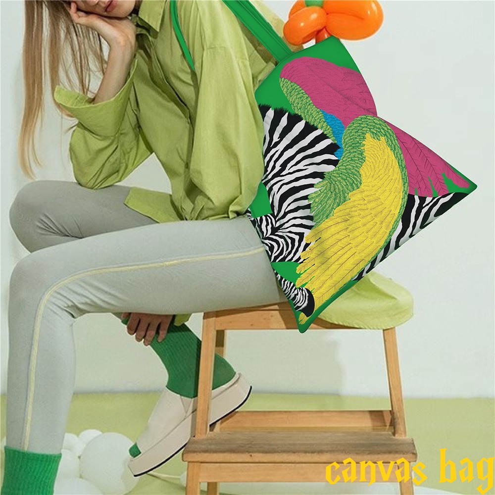 Fashion Multi-color Canvas Bag - Edc Carry Bag บทวิจารณ์และราคา