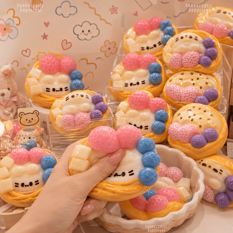 Cute Strawberry Egg Tart Squis - Edc Car Carry บทวิจารณ์และราคา