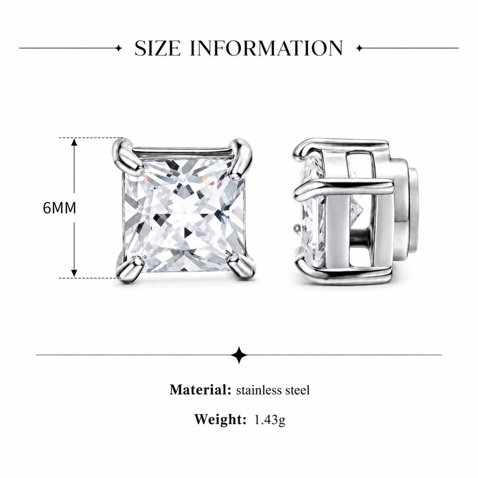 Square Zirconia Magnetic Clip  - Money Clip Magnetic บทวิจารณ์และราคา