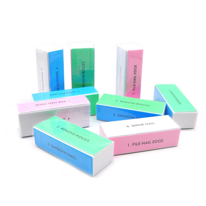 5pcs  Colorful Buffing Block 4 - Nail File Titanium บทวิจารณ์และราคา