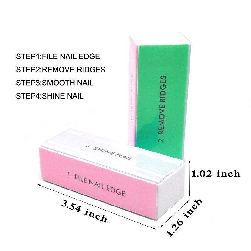5pcs  Colorful Buffing Block 4 - Nail File Titanium บทวิจารณ์และราคา