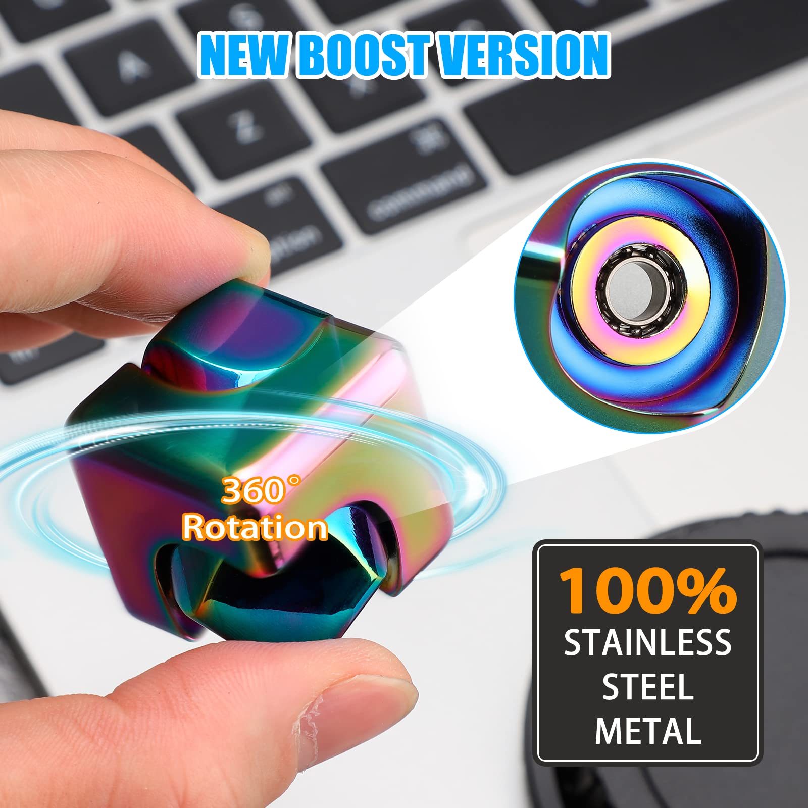 Metal Cube Rotating Fingertip  - Fidget Spinner Bearing บทวิจารณ์และราคา