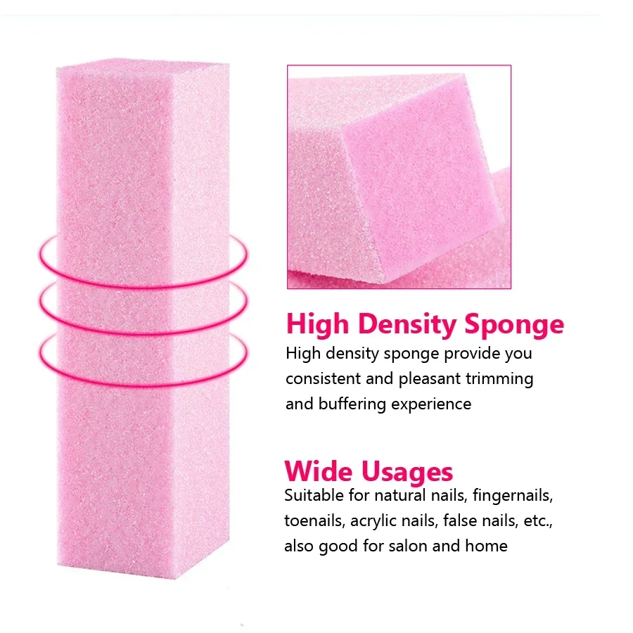 2Pcs Nail Buffer Blocks 4-Side - Nail File Titanium บทวิจารณ์และราคา