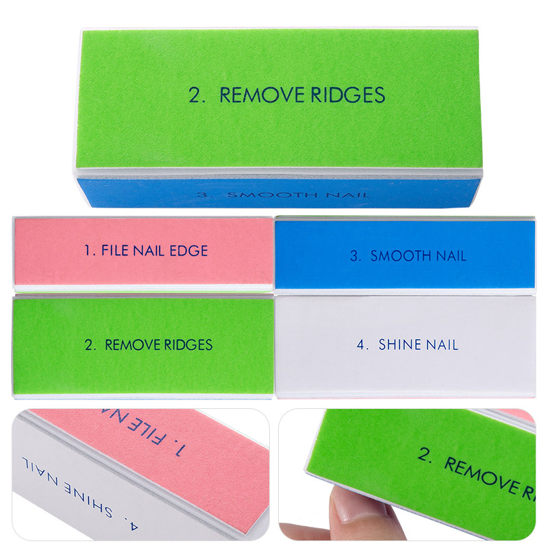 5/10pcs Nail Buffer Block 4 St - Nail File Titanium บทวิจารณ์และราคา