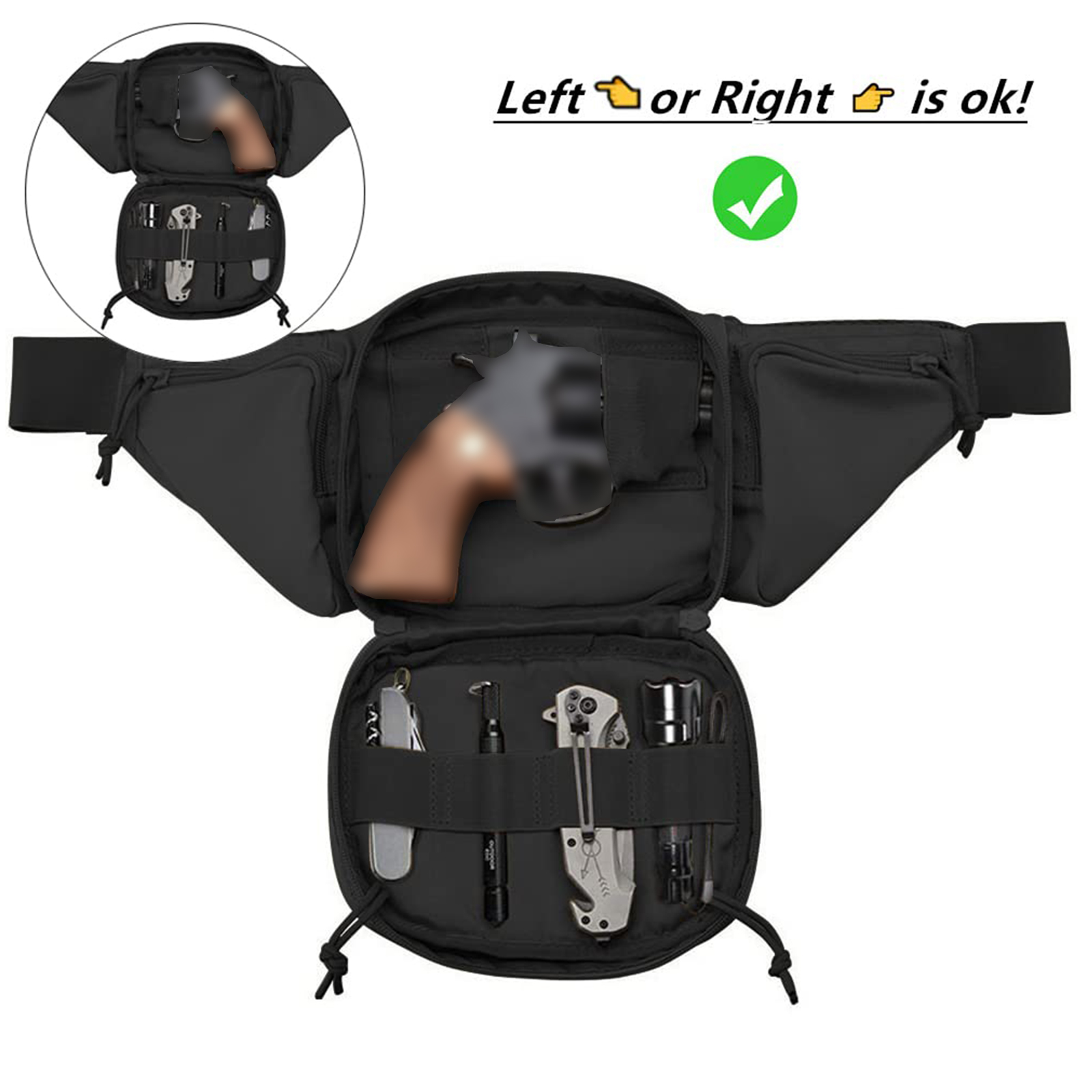 Tactical Fanny Pack Gun Holste - Edc Carry For Men บทวิจารณ์และราคา
