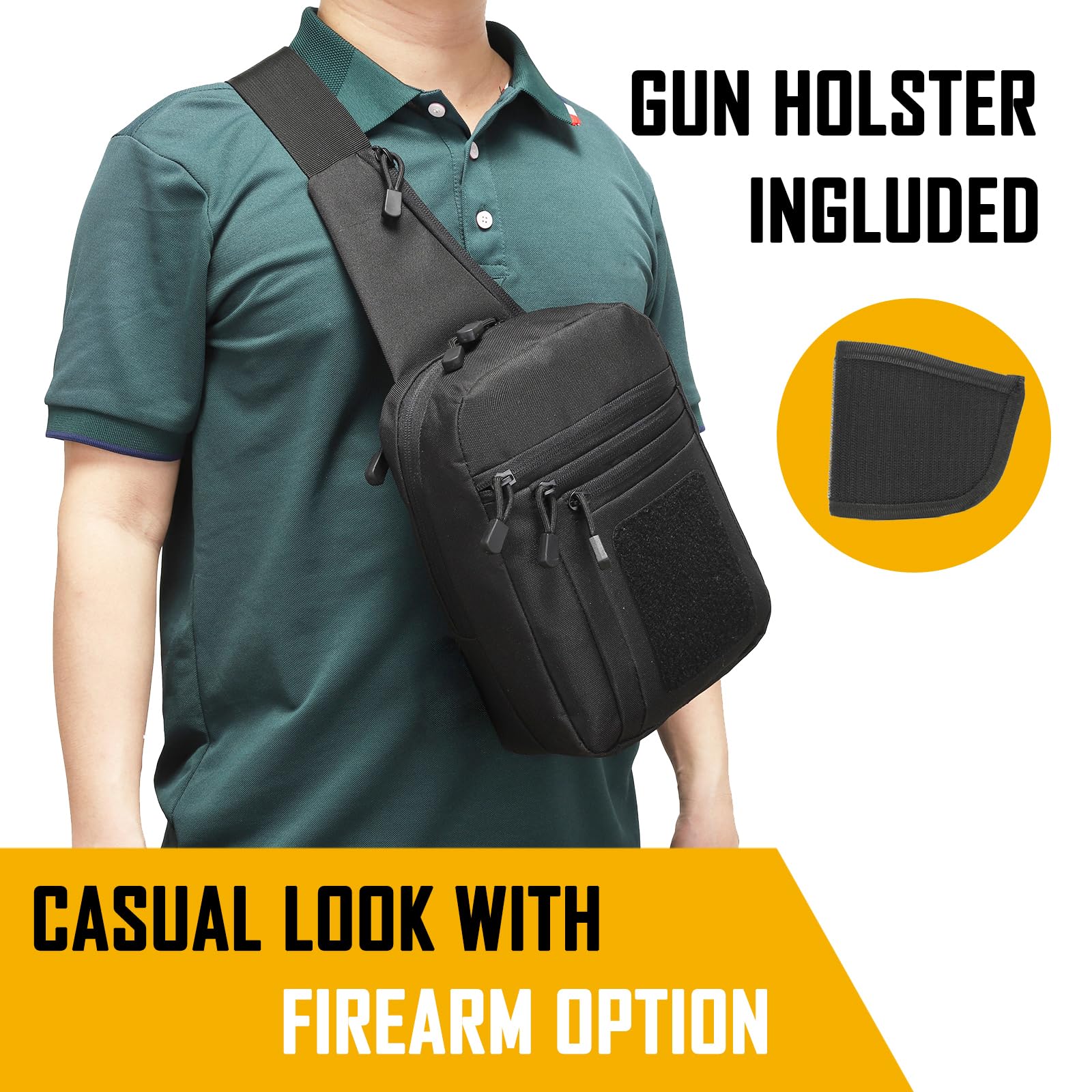 Concealed Carry Crossbody Bag  - Edc Carry Holster บทวิจารณ์และราคา